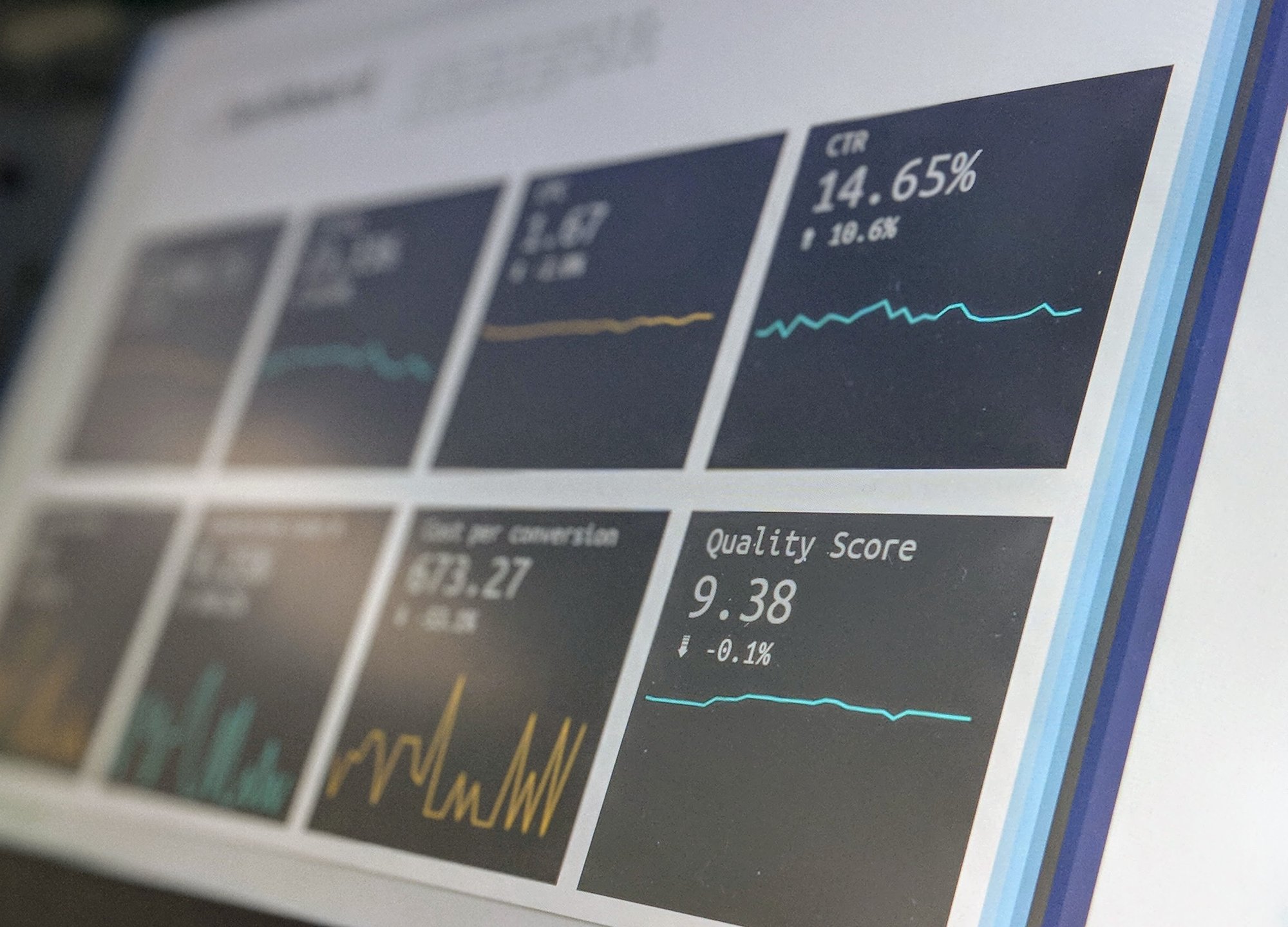Stock data displayed on a screen Stock data displayed on a screen